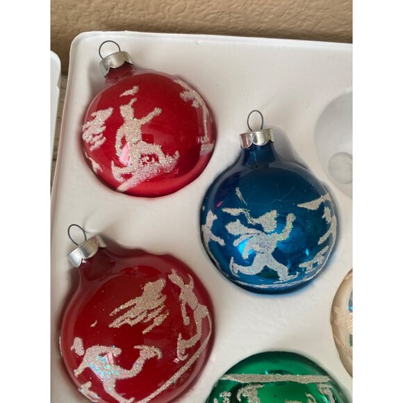 3 Boxes Pyramid Rauch Glass Ornaments USA 1980s Vintage Christmas Lot - Picture 8 of 16